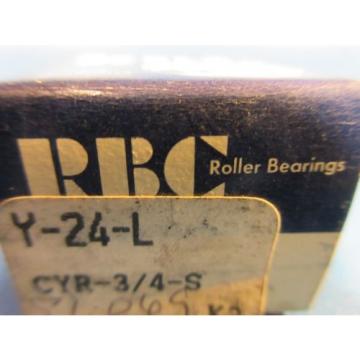 RBC Y-24-L Yoke Roller; Needle Bearing Straight Roller; Sealed (McGill CYR 3/4S)