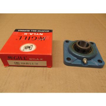 1 NIB MCGILL FC4-25-1-3/16 FC42513/16 FC4251316 4 BOLT FLANGE BLOCK 1 3/16&#034; BORE