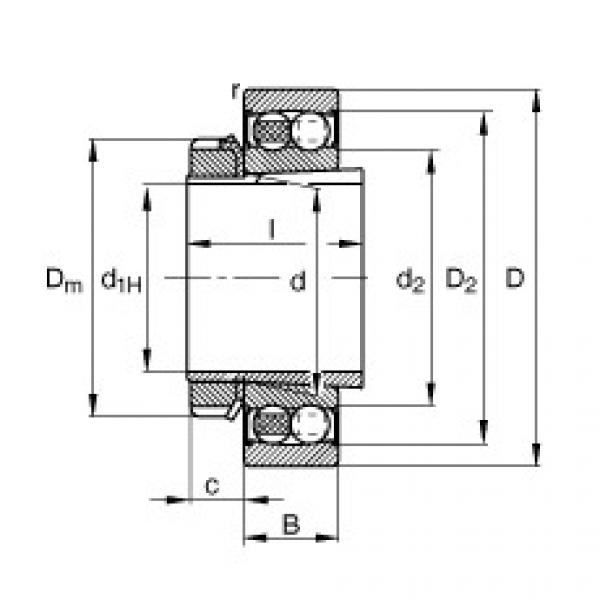 Bantalan 2205-K-2RS-TVH-C3 + H305 FAG #1 image