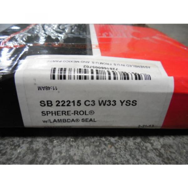 NEW McGill SB 22215 C3 W33 YSS Sphere-Rol Spherical Roller Bearing #2 image